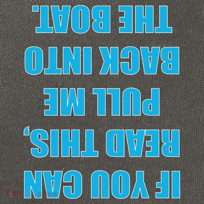 If You Can Read This Pull Me Back Into The Boat Cotton Canvas Backpack