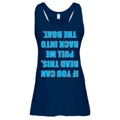 If You Can Read This Pull Me Back Into The Boat Ladies Essential Flowy Tank