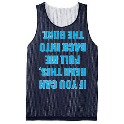 If You Can Read This Pull Me Back Into The Boat Mesh Reversible Basketball Jersey Tank