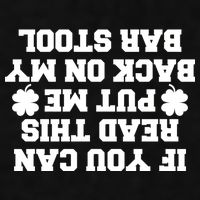 If You Can Read This Put Me Back On My Bar Stool St Patrick's Day Ladies PosiCharge Tri-Blend Wicking Tank