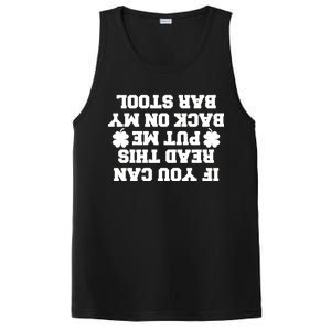 If You Can Read This Put Me Back On My Bar Stool St Patrick's Day PosiCharge Competitor Tank