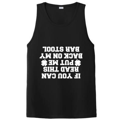 If You Can Read This Put Me Back On My Bar Stool St Patrick's Day PosiCharge Competitor Tank