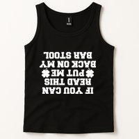 If You Can Read This Put Me Back On My Bar Stool St Patrick's Day Tank Top