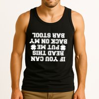 If You Can Read This Put Me Back On My Bar Stool St Patrick's Day Tank Top