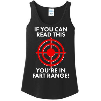 If You Can Read This You're In Fart Range Ladies Essential Tank