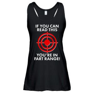 If You Can Read This You're In Fart Range Ladies Essential Flowy Tank