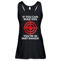 If You Can Read This You're In Fart Range Ladies Essential Flowy Tank