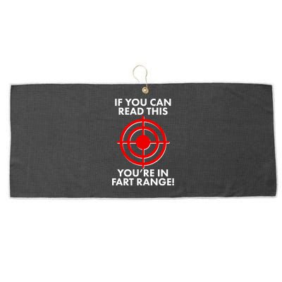 If You Can Read This You're In Fart Range Large Microfiber Waffle Golf Towel