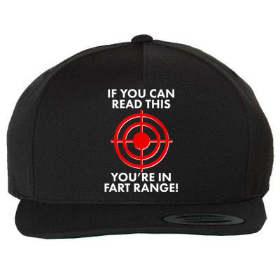 If You Can Read This You're In Fart Range Wool Snapback Cap