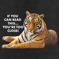 If You Can Read This You're Too Close Funny Tiger Beanie