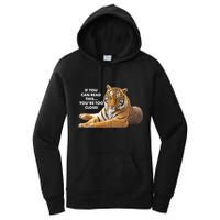 If You Can Read This You're Too Close Funny Tiger Women's Pullover Hoodie