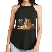 If You Can Read This You're Too Close Funny Tiger Women's Perfect Tri Rocker Tank