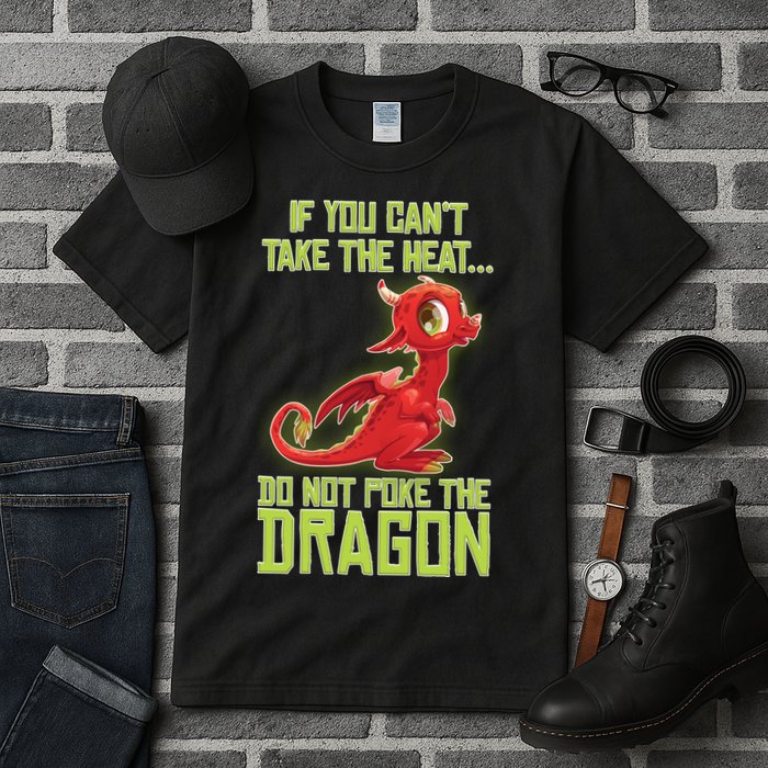 If You Can't Take The Heat, Do Not Poke The Dragon Tall T-Shirt