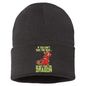 If You Can't Take The Heat, Do Not Poke The Dragon Sustainable Knit Beanie