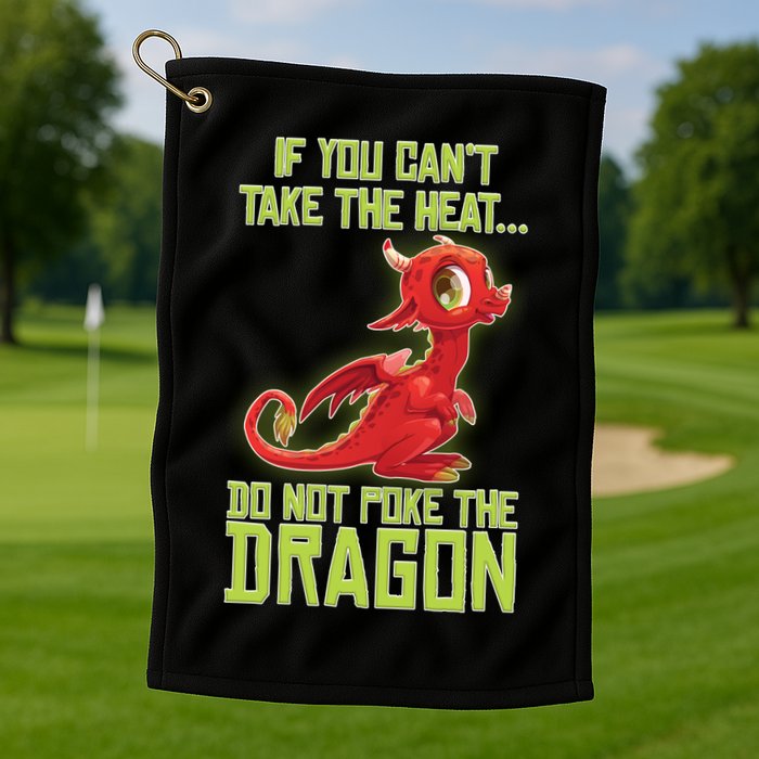 If You Can't Take The Heat, Do Not Poke The Dragon Golf Towel