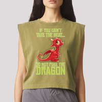 If You Can't Take The Heat, Do Not Poke The Dragon Garment-Dyed Women's Muscle Tee