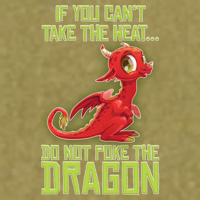 If You Can't Take The Heat, Do Not Poke The Dragon Garment-Dyed Women's Muscle Tee