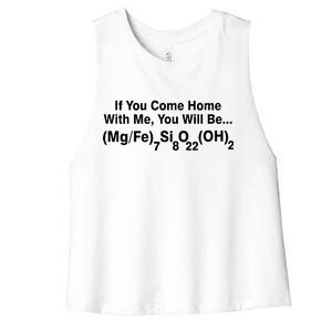 If You Come Home With Me You Will Be Cummingtonite Women's Racerback Cropped Tank