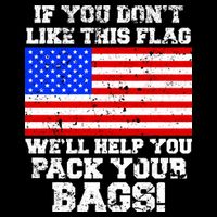 If You Don't Like this Flag Pack Your Bags USA Flexfit Unipanel Trucker Cap