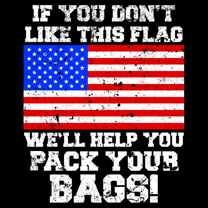 If You Don't Like this Flag Pack Your Bags USA Flexfit Unipanel Trucker Cap