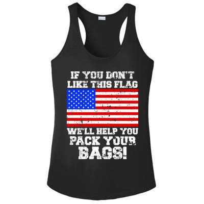If You Don't Like this Flag Pack Your Bags USA Ladies PosiCharge Competitor Racerback Tank