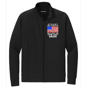 If You Don't Like this Flag Pack Your Bags USA Stretch Full-Zip Cadet Jacket