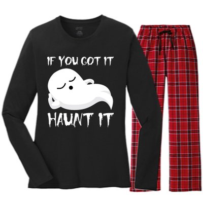 If You Got It Haunt It Women's Long Sleeve Flannel Pajama Set 