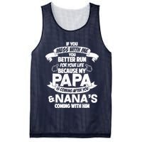 If You Mess With Papa You Better Run For Your Life Mesh Reversible Basketball Jersey Tank