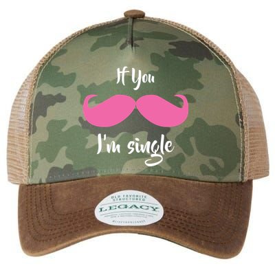 If You Moustache I'm Single Valentine's Day Legacy Tie Dye Trucker Hat