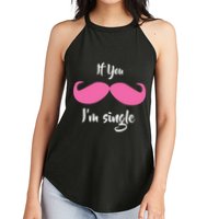 If You Moustache I'm Single Valentine's Day Women's Perfect Tri Rocker Tank