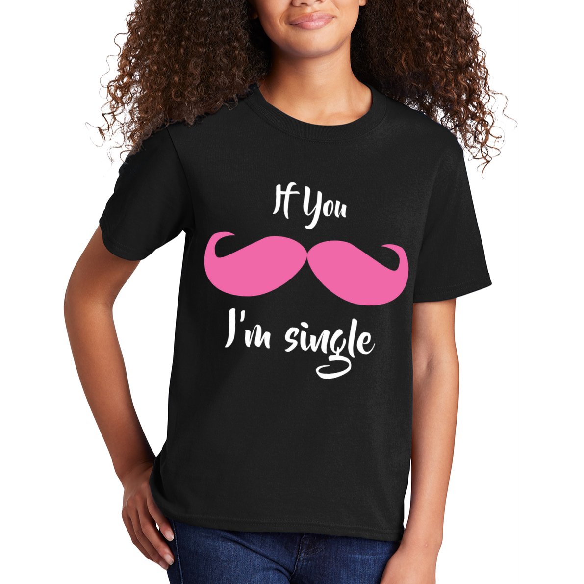 If You Moustache I'm Single Valentine's Day Kids T-Shirt