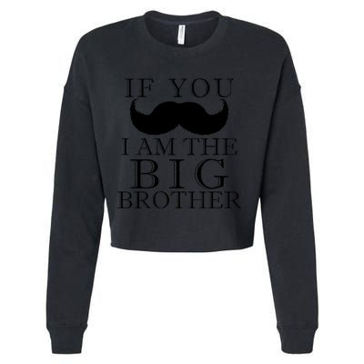 If You Must Ask Moustache I am the Big Brother Cropped Pullover Crew