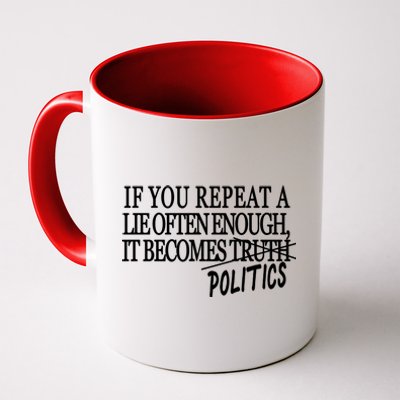 If You Repeat A Lie Often Enough It Becomes Politics Coffee Mug