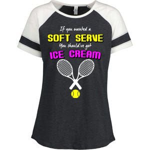 If You Wanted A Soft Server You Should've Got Ice Cream   Enza Ladies Jersey Colorblock Tee