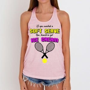 If You Wanted A Soft Server You Should've Got Ice Cream   Women's Knotted Racerback Tank