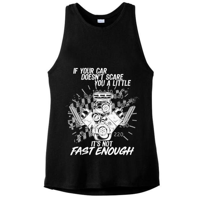 If Your Car Never Scares You t's Not Fast Enough  Ladies PosiCharge Tri-Blend Wicking Tank