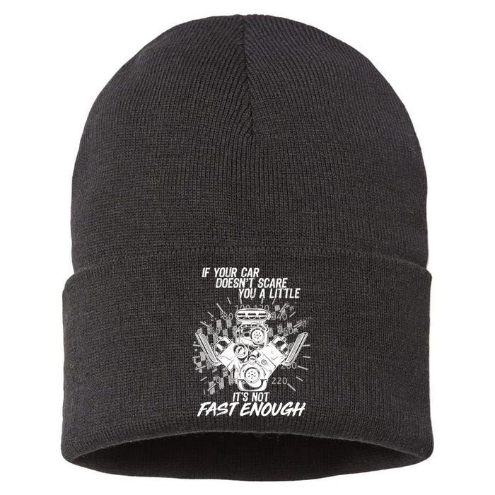 If Your Car Never Scares You t's Not Fast Enough  Sustainable Knit Beanie