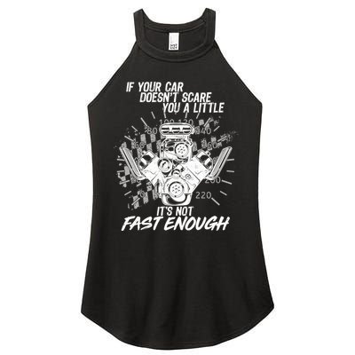 If Your Car Never Scares You t's Not Fast Enough  Women's Perfect Tri Rocker Tank
