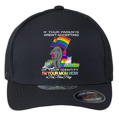 If Your Parents Aren't Accepting I'm Your Mom Now LGBT Hugs Flexfit Unipanel Trucker Cap