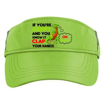 If You're Happy and You Know It Clap Your Hands T-Rex Adult Drive Performance Visor