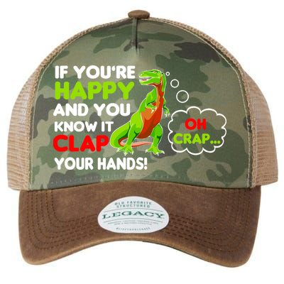 If You're Happy and You Know It Clap Your Hands T-Rex Legacy Tie Dye Trucker Hat