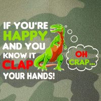 If You're Happy and You Know It Clap Your Hands T-Rex Legacy Tie Dye Trucker Hat