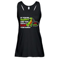 If You're Happy and You Know It Clap Your Hands T-Rex Ladies Essential Flowy Tank