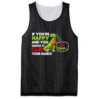 If You're Happy and You Know It Clap Your Hands T-Rex Mesh Reversible Basketball Jersey Tank