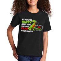 If You're Happy and You Know It Clap Your Hands T-Rex Kids T-Shirt