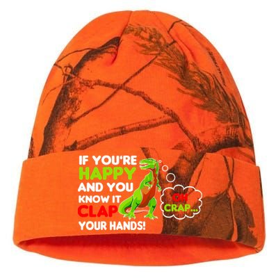 If You're Happy and You Know It Clap Your Hands T-Rex Kati Licensed 12" Camo Beanie