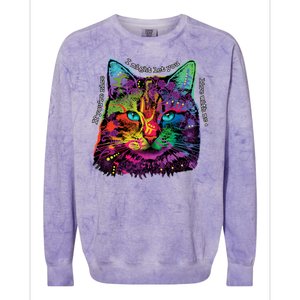 If You're Nice Cat Funny Colorblast Crewneck Sweatshirt