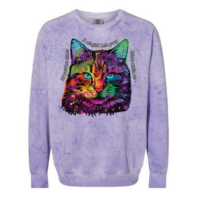 If You're Nice Cat Funny Colorblast Crewneck Sweatshirt