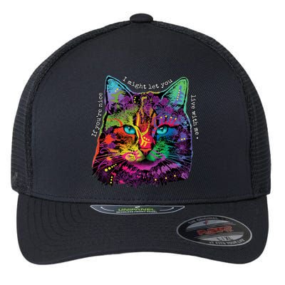 If You're Nice Cat Funny Flexfit Unipanel Trucker Cap