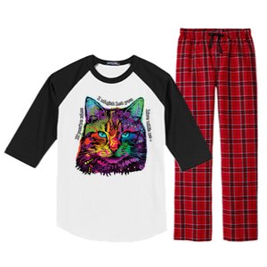 If You're Nice Cat Funny Raglan Sleeve Pajama Set